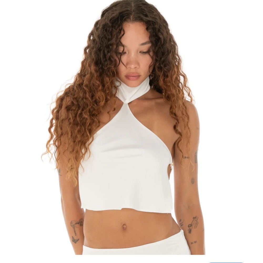 ARE YOU AM I Black and White Silk Top - rare find!